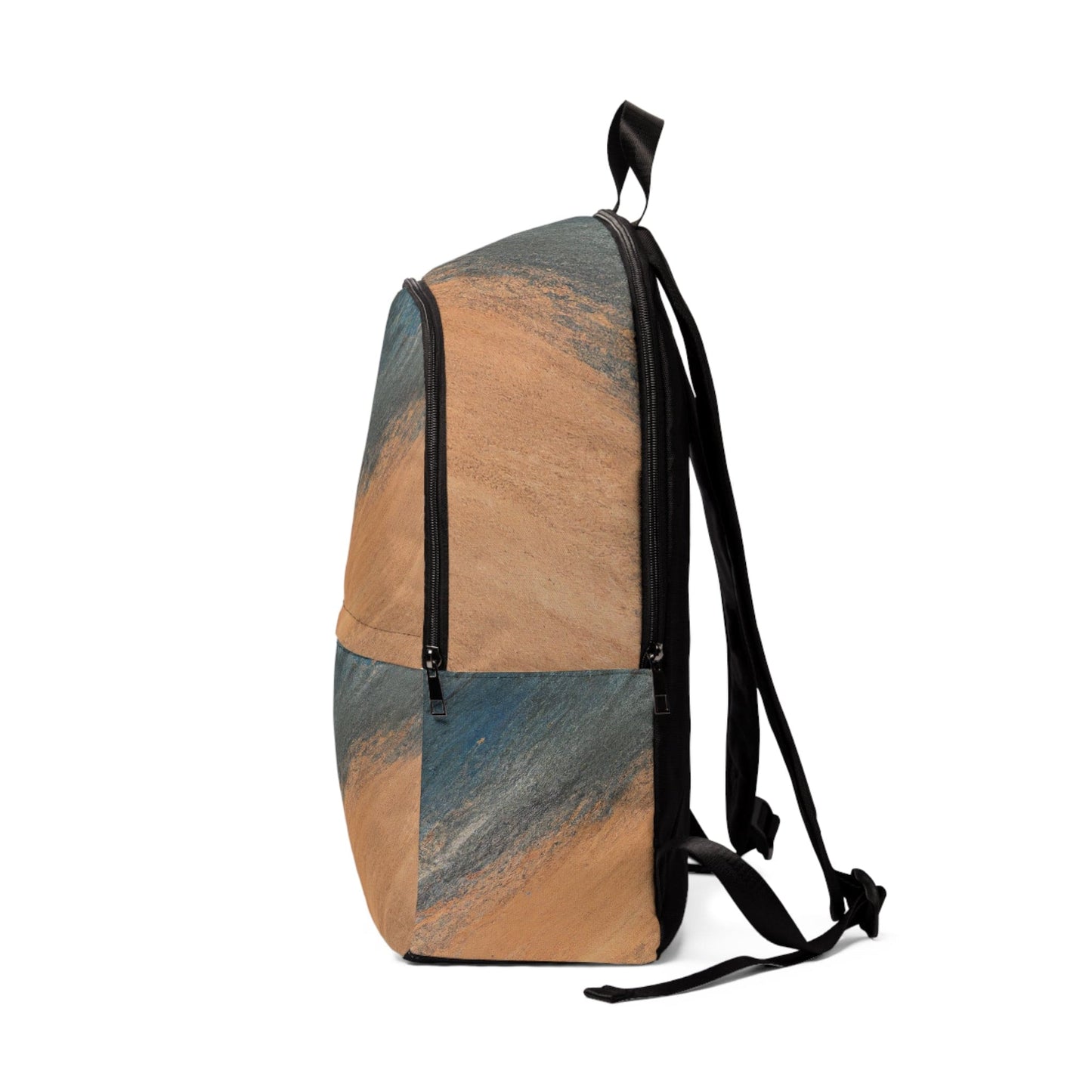 Fashion Backpack Waterproof Blue Orange Abstract Pattern