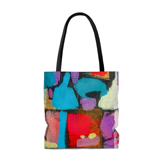 Large Tote Bag - Sutileza Smooth Colorful Abstract Print