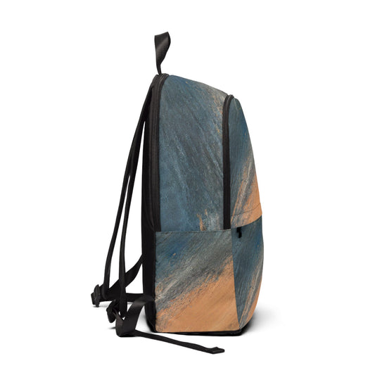 Fashion Backpack Waterproof Blue Orange Abstract Pattern