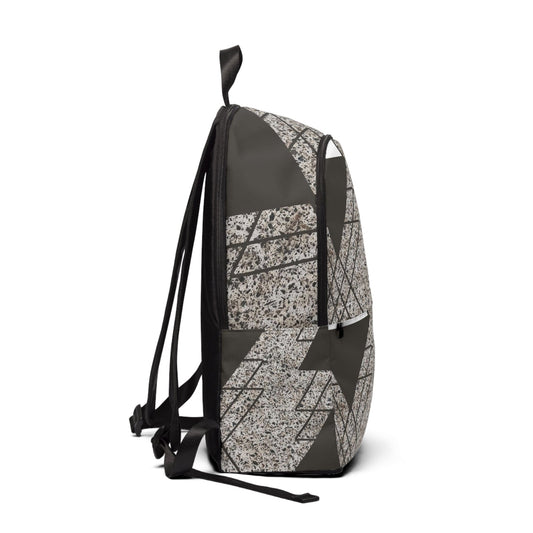 Fashion Backpack Waterproof Brown and White Triangular Colorblock